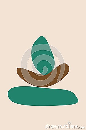 Trendy minimalist abstract illustrations.Â  Balance concept. Stones flat style. Contemporary modern trendy Vector illustrations Vector Illustration